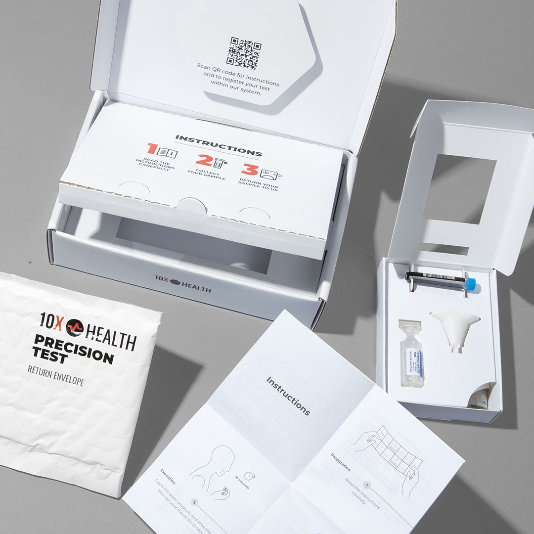 10X Health Genetic test being opened